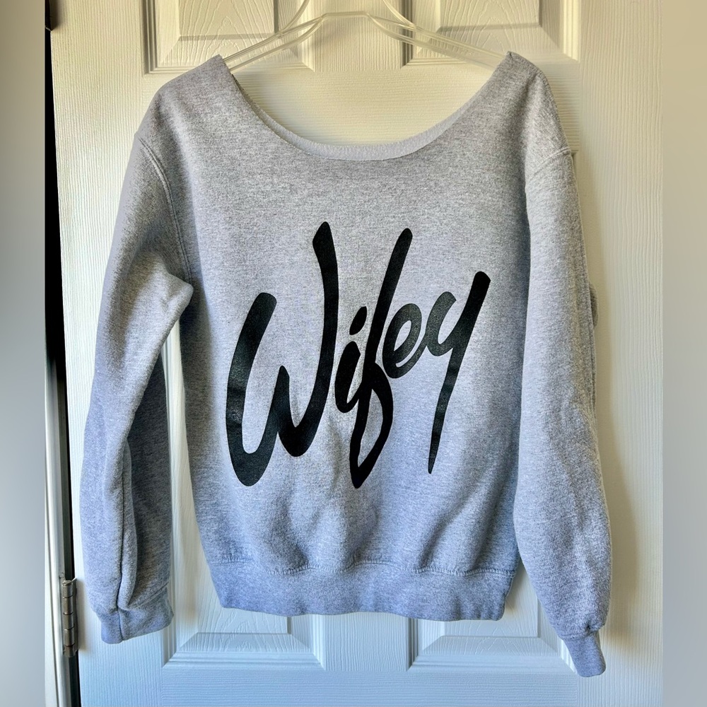 Gray Wifey Sweater